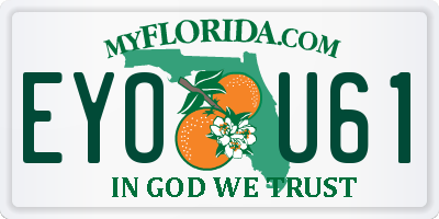 FL license plate EYOU61