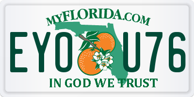 FL license plate EYOU76