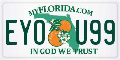 FL license plate EYOU99