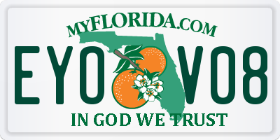 FL license plate EYOV08