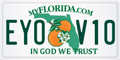 FL license plate EYOV10