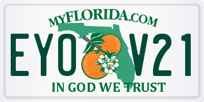 FL license plate EYOV21