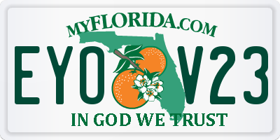 FL license plate EYOV23