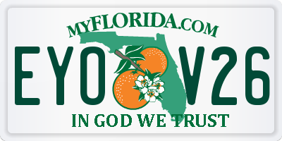 FL license plate EYOV26