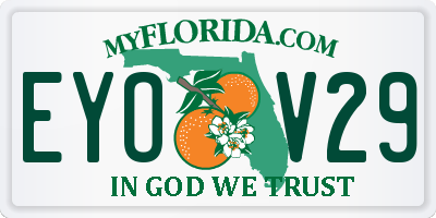 FL license plate EYOV29