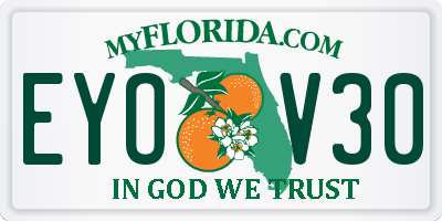 FL license plate EYOV30