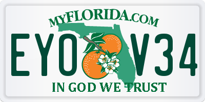 FL license plate EYOV34