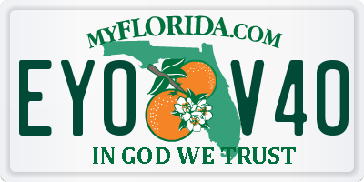FL license plate EYOV40