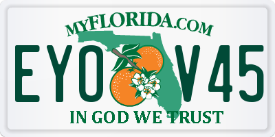 FL license plate EYOV45