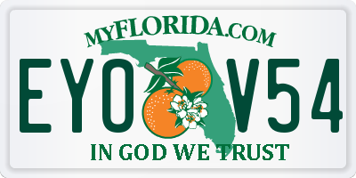 FL license plate EYOV54