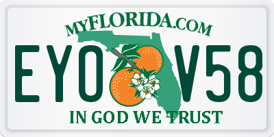 FL license plate EYOV58