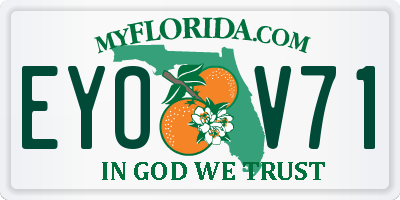 FL license plate EYOV71