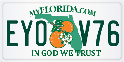 FL license plate EYOV76