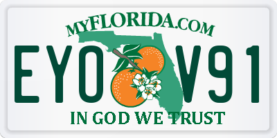 FL license plate EYOV91