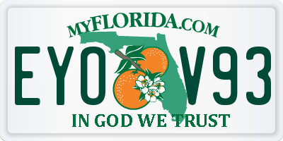 FL license plate EYOV93