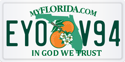 FL license plate EYOV94