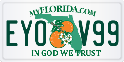 FL license plate EYOV99
