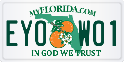 FL license plate EYOW01