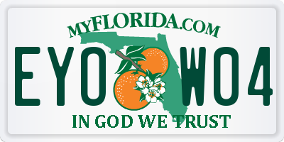 FL license plate EYOW04