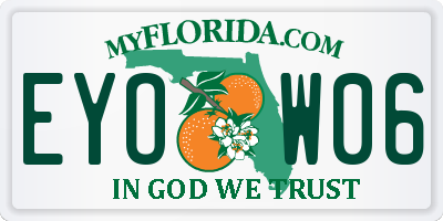 FL license plate EYOW06