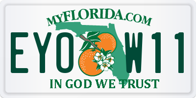 FL license plate EYOW11