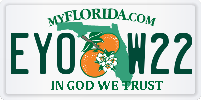 FL license plate EYOW22