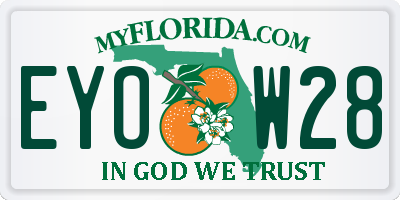 FL license plate EYOW28
