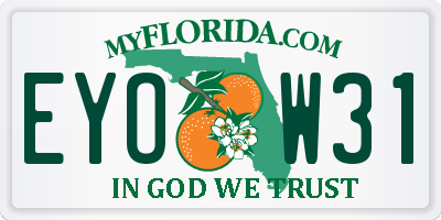 FL license plate EYOW31
