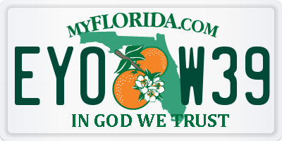 FL license plate EYOW39
