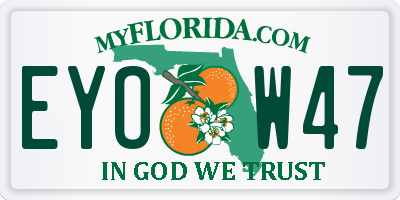 FL license plate EYOW47