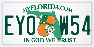 FL license plate EYOW54