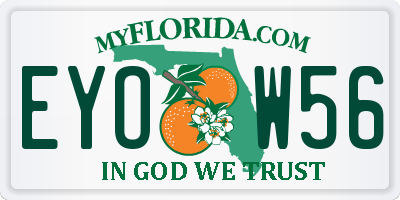 FL license plate EYOW56