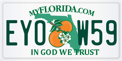 FL license plate EYOW59
