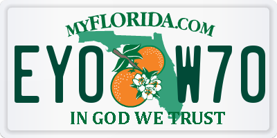 FL license plate EYOW70