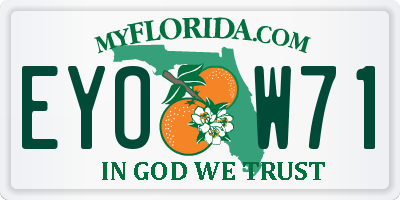 FL license plate EYOW71