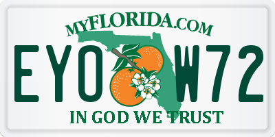 FL license plate EYOW72