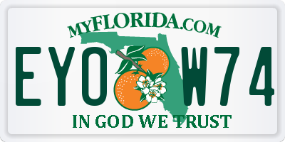 FL license plate EYOW74
