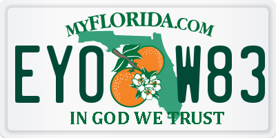 FL license plate EYOW83