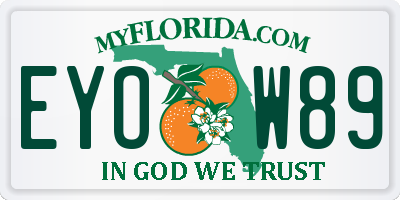FL license plate EYOW89