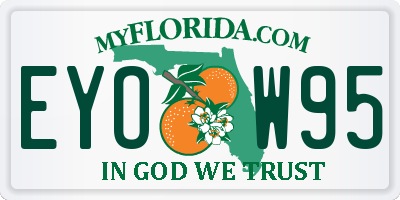 FL license plate EYOW95
