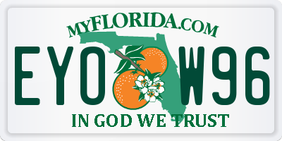 FL license plate EYOW96