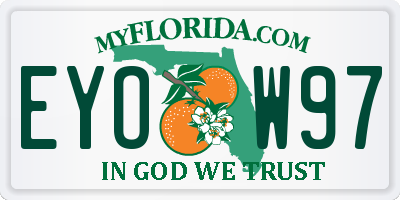 FL license plate EYOW97