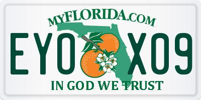 FL license plate EYOX09