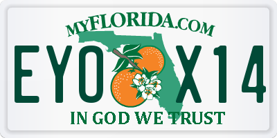 FL license plate EYOX14