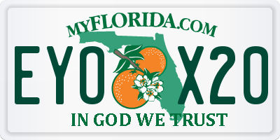 FL license plate EYOX20