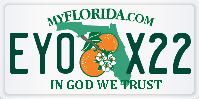 FL license plate EYOX22