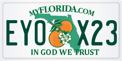 FL license plate EYOX23