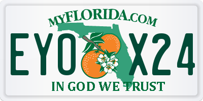 FL license plate EYOX24