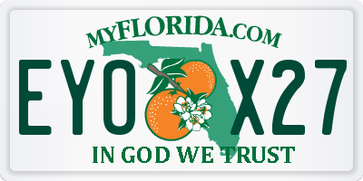 FL license plate EYOX27