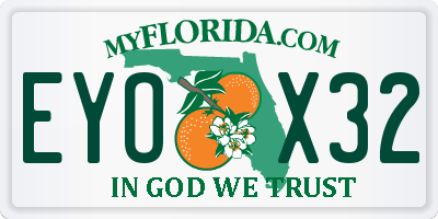 FL license plate EYOX32